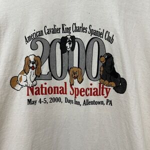Vintage 2000 Cavalier Spaniel Club Allentown PA Dog Lover Graphic T-shirt XL